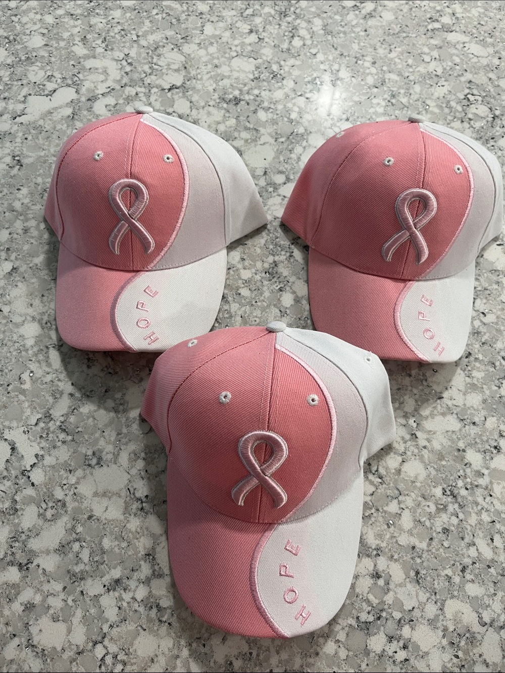 Women’s Pink & White 'Hope' Ribbon Baseball Cap